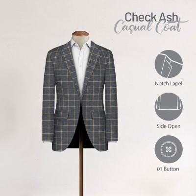 Avendra Ash Color Suit
Notch Lapel - Side Open - 2 Button